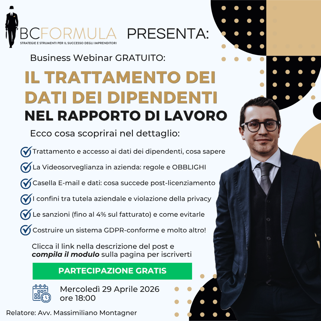 Webinar BC Formula - Il trattamento dei dati dei dipendenti