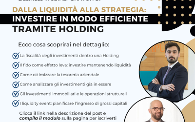 Dalla liquidità alla strategia: investire in modo efficiente tramite holding