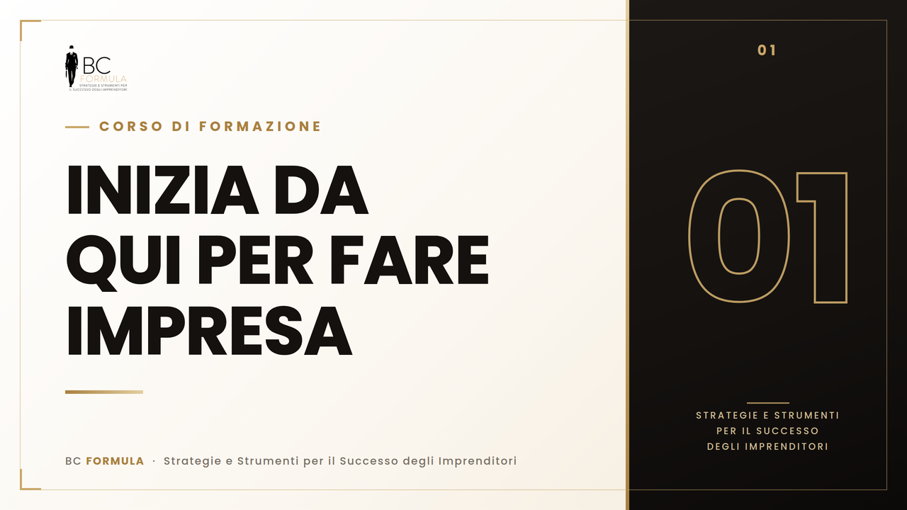 INIZIA DA QUI PER FARE IMPRESA
